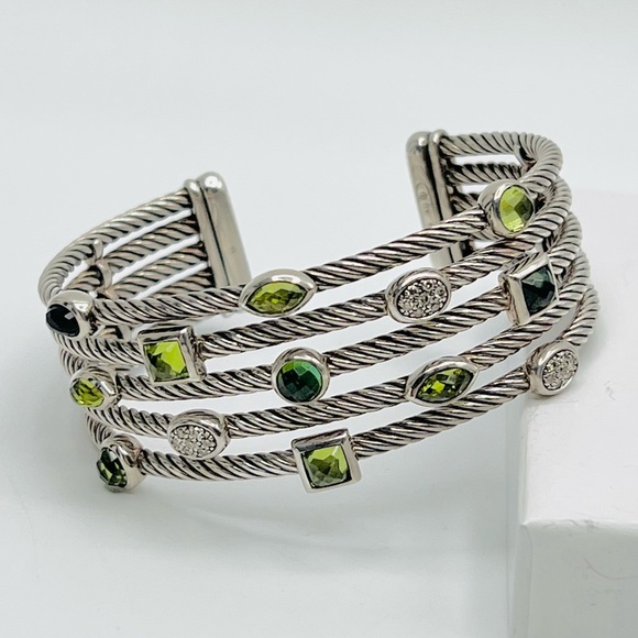 David Yurman Five Row Confetti Peridot
Tourmaline Diamond Bracelet - Picture 1 of 9